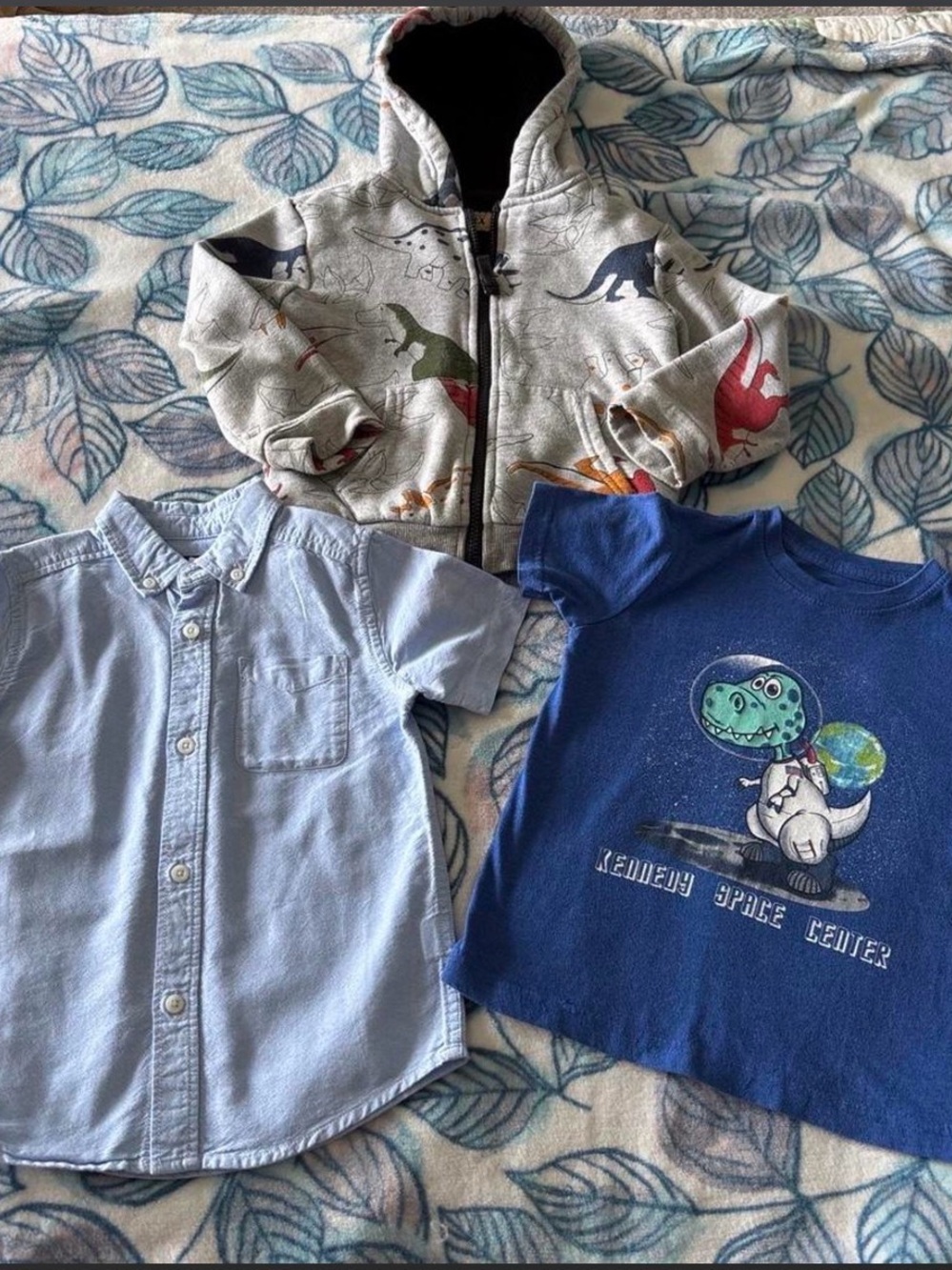 The Children's Place Blue Dino Space Graphic Tee